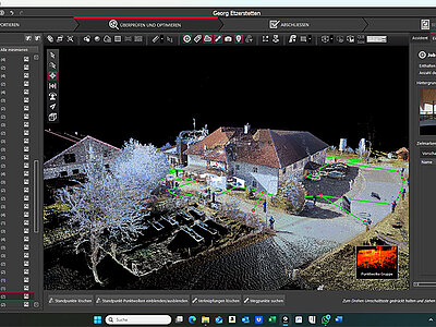 Computerscreenshot einer Vermessungssoftware