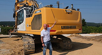 Liebherr 926 mit Leica MC1 Steuerung umgerüstet