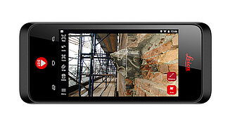 Produktbild Leica BLK 3D frontal mit angeschaltetem Display