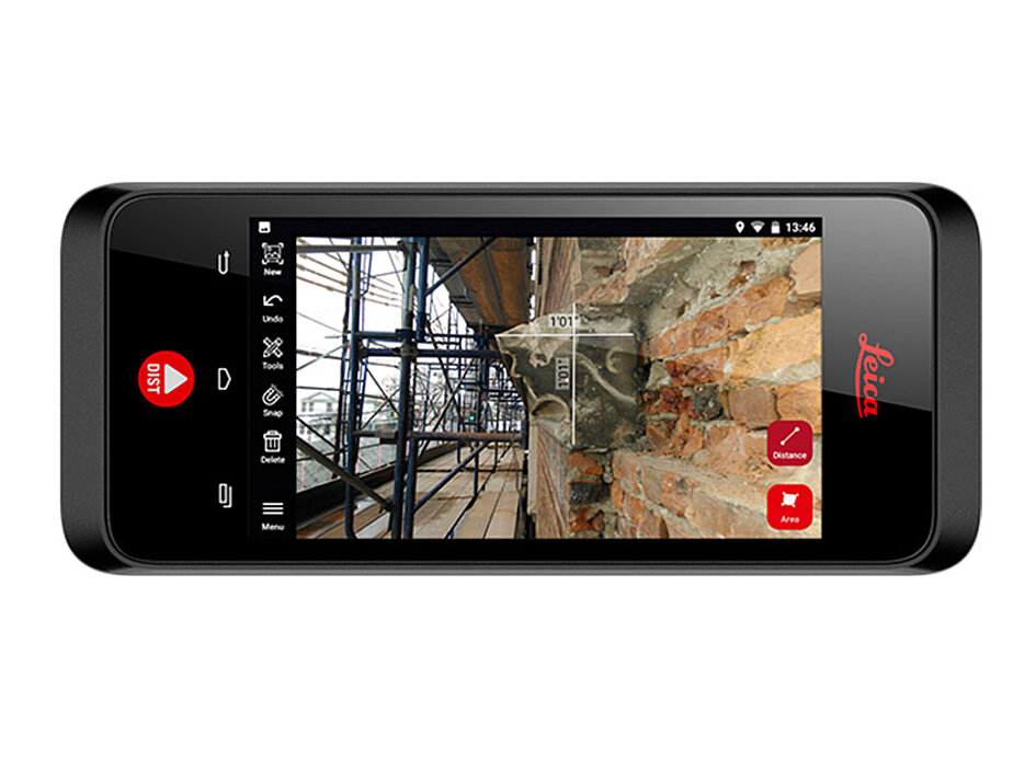 Produktbild Leica BLK 3D frontal mit angeschaltetem Display