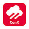 Icon von Software ConX. Rotes Quadrat mit abgerundet Ecken, weiße Wolke drauf.